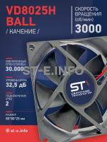 Вентилятор  VD8025H Ball (качения) 12V - st-e.info - Брянск
