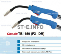 Горелка для полуавтоматической сварки TBi 240-DR-blue-ESG,с поворотным корпусом, длина 3 метра - st-e.info - Брянск
