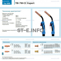 Горелка для полуавтоматической сварки TBi 7W-CC Expert, длина 4 m. - st-e.info - Брянск