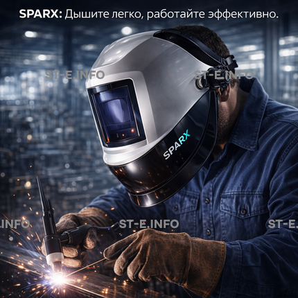 Маска сварщика Sparx с устройством подачи воздуха - st-e.info - Брянск
