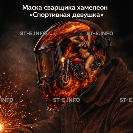 Маска сварщика хамелеон «Спортивная девушка» (YXE-718G PRO) - st-e.info - Брянск